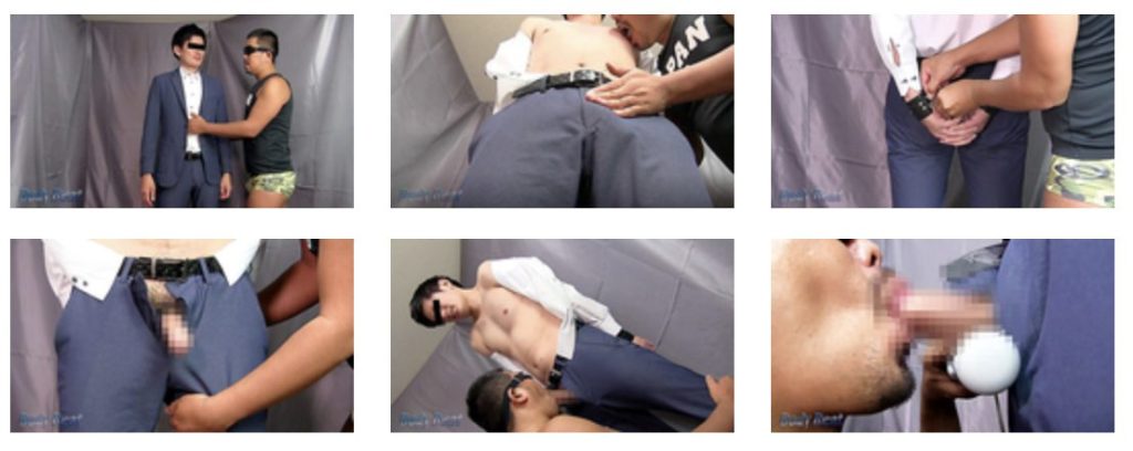 【ゲイ動画】爽やかなノンケのイケメンリーマン君を拘束して強制射精！スーツが似合う！