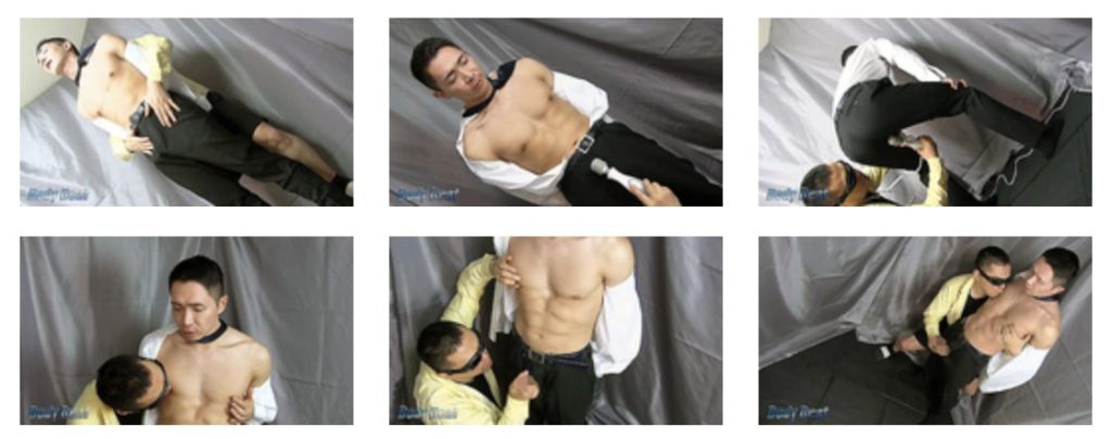 【ゲイ動画】エロボディの変態リーマン兄貴、肉棒から大量ザーメン洪水注意報発令!!