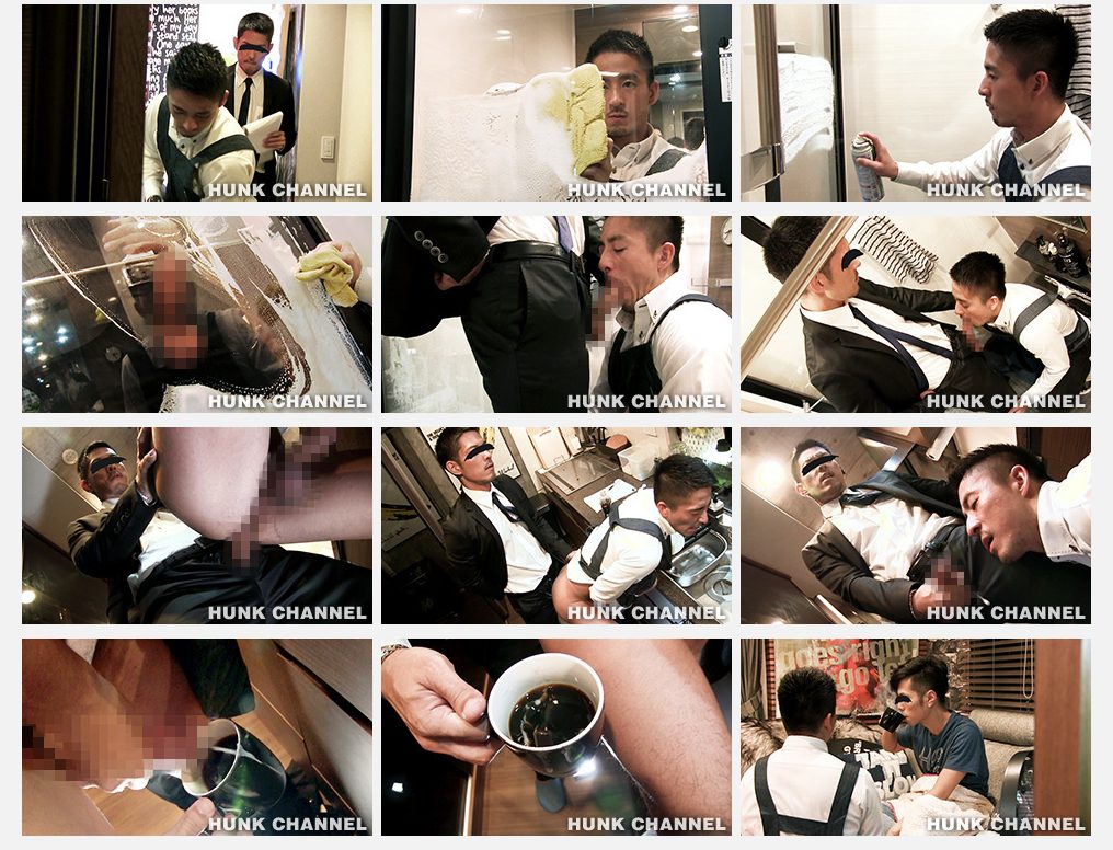 【ゲイ動画】働く男達 part37！バスルームやキッチンで短髪スーツ青年がSEX