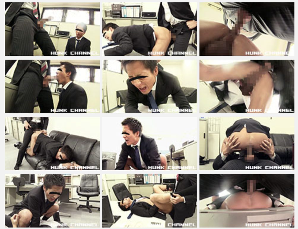 【ゲイ動画】デカマラ部長 part1！若手社員が部長の20cmの極太マラで突かれる！